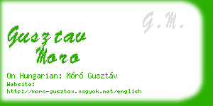 gusztav moro business card