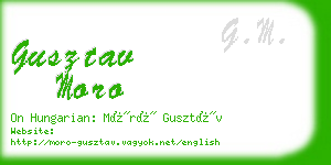 gusztav moro business card